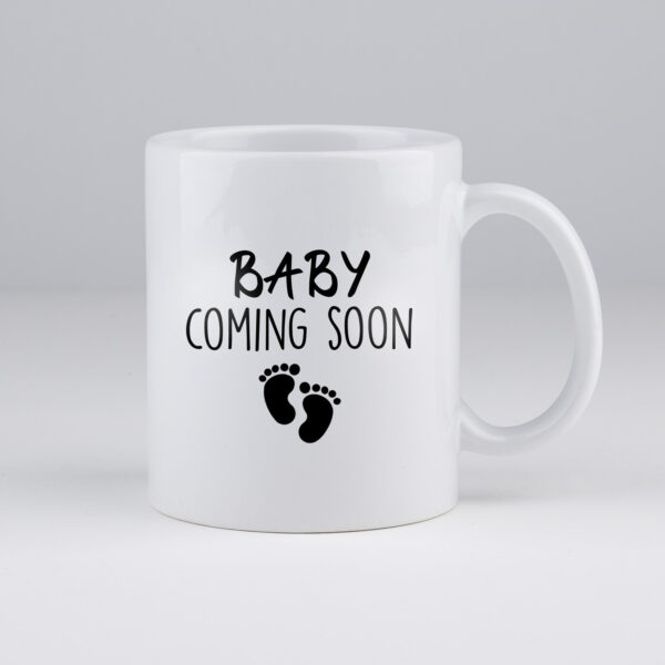 baby coming soon, koffiemok, aankondiging, zwangerschap, zwanger